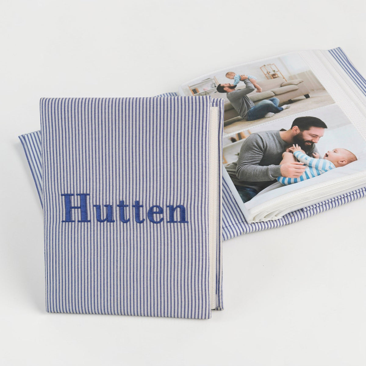 Seersucker Striped Cotton – Medium Hardbound Photo Album
