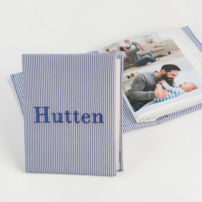 Seersucker Striped Cotton – Medium Hardbound Photo Album