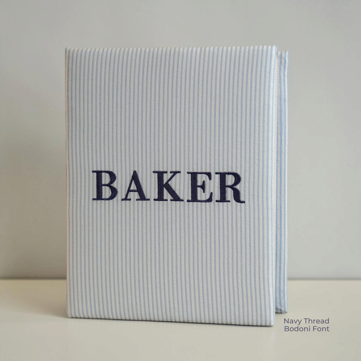 Seersucker Striped Cotton – Medium Hardbound Photo Album