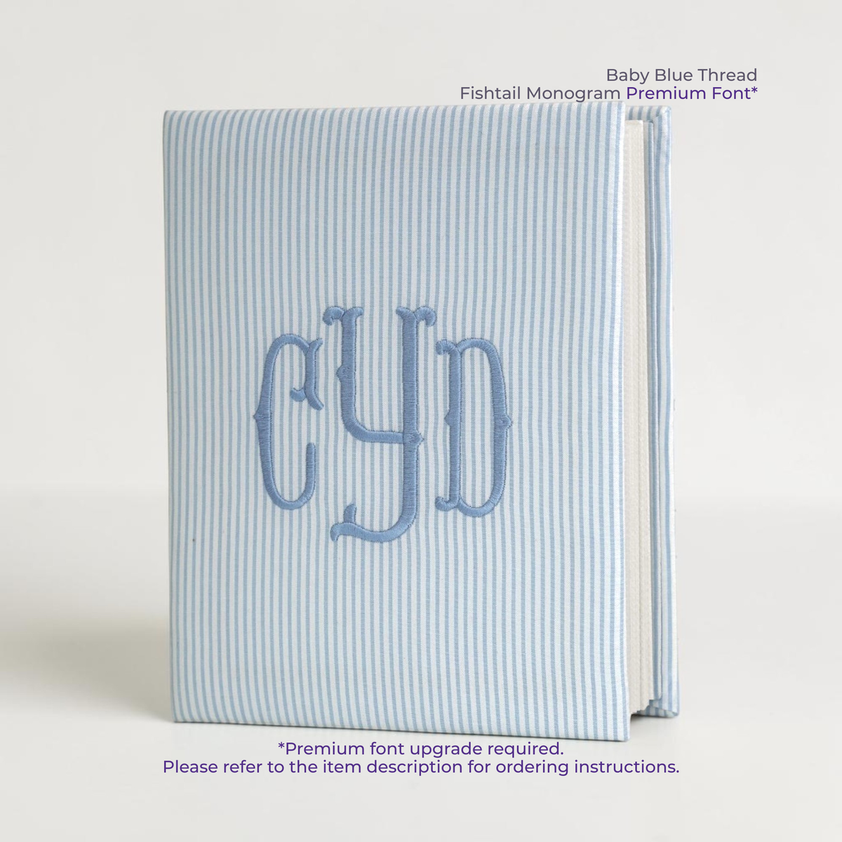 Seersucker Striped Cotton – Medium Hardbound Photo Album