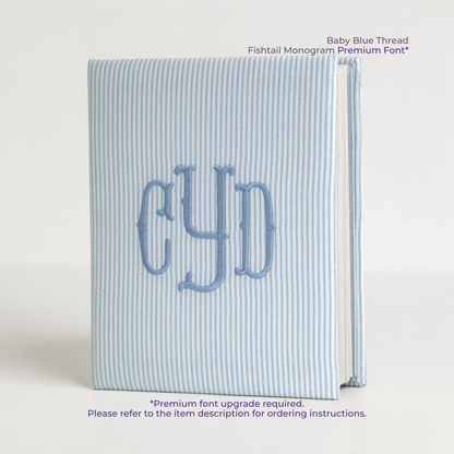 Seersucker Striped Cotton – Medium Hardbound Photo Album