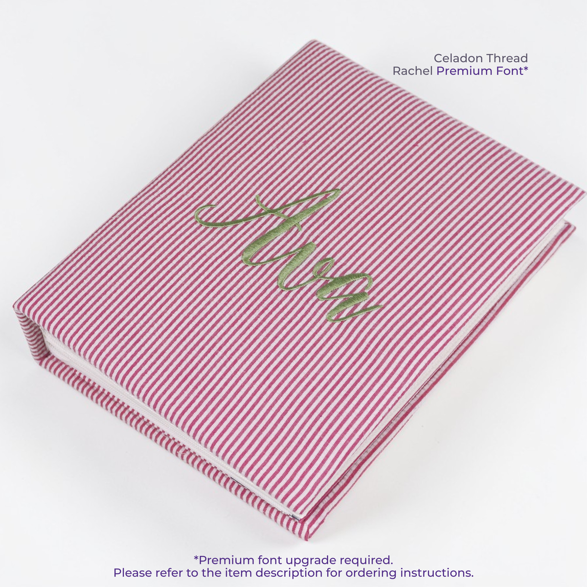 Seersucker Striped Cotton – Medium Hardbound Photo Album