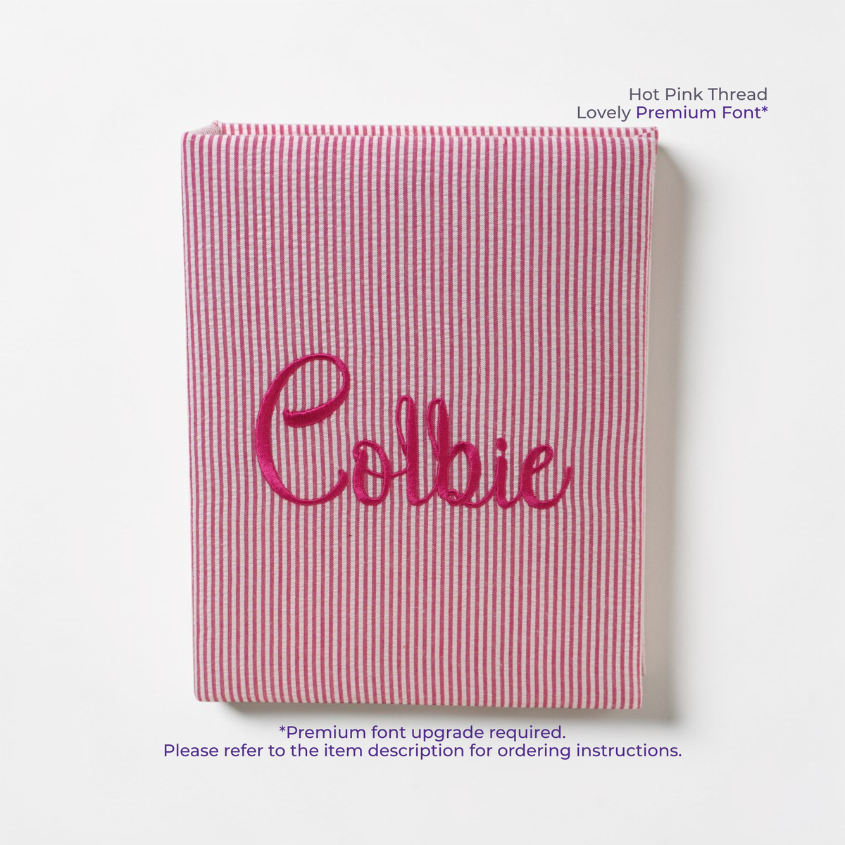 Seersucker Striped Cotton – Medium Hardbound Photo Album
