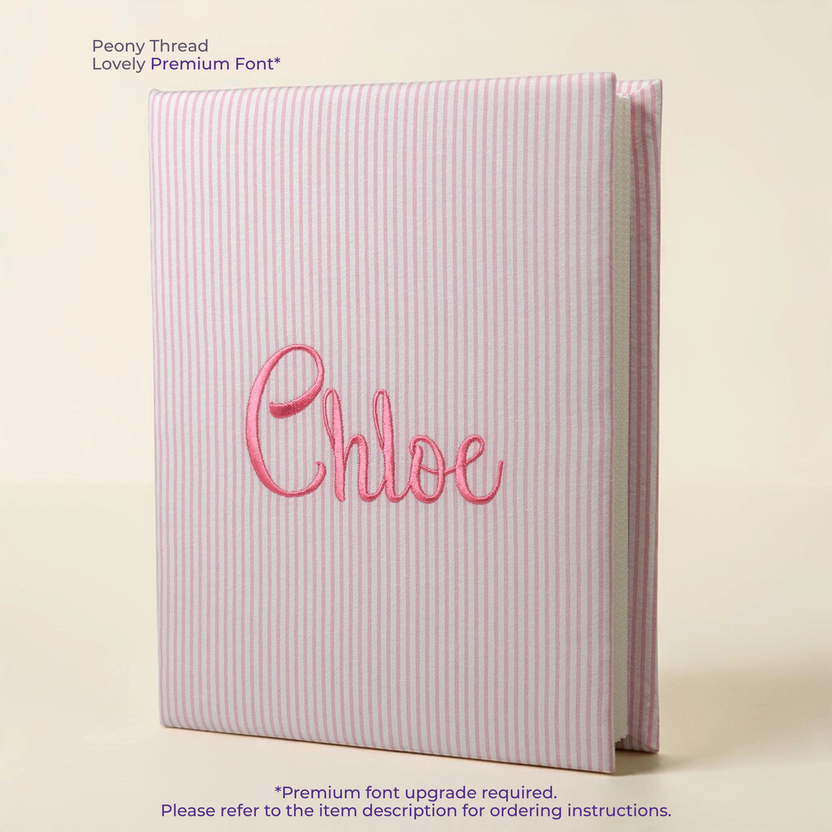 Seersucker Striped Cotton – Medium Hardbound Photo Album