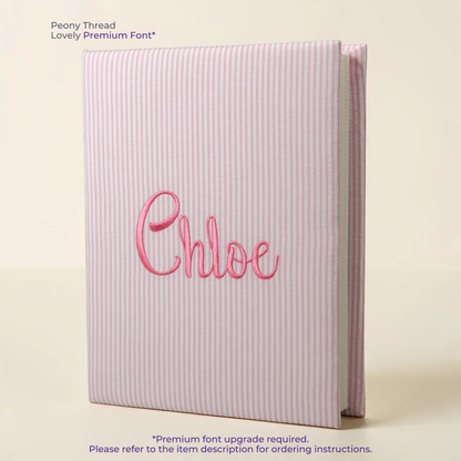 Seersucker Striped Cotton – Medium Hardbound Photo Album