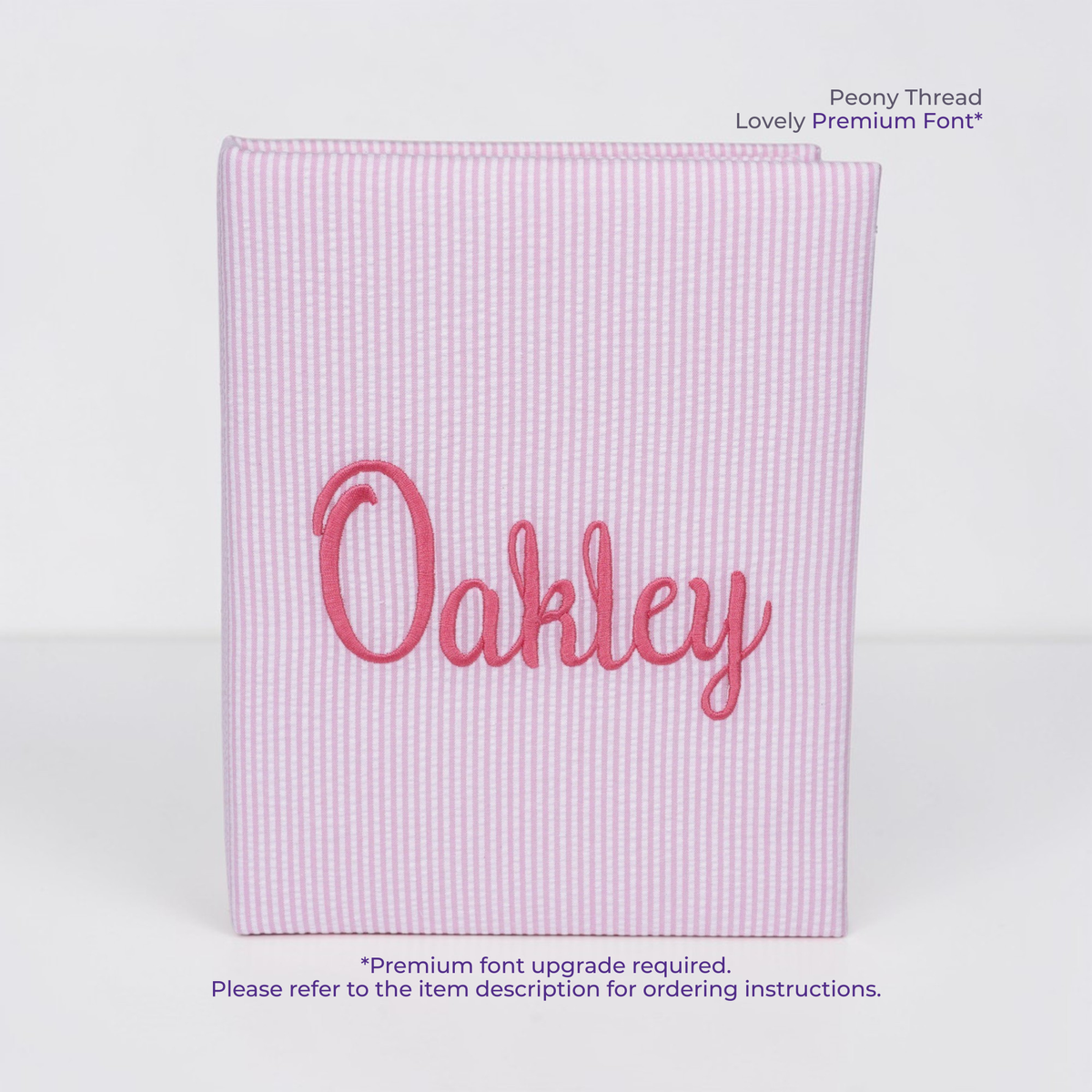 Seersucker Striped Cotton – Medium Hardbound Photo Album