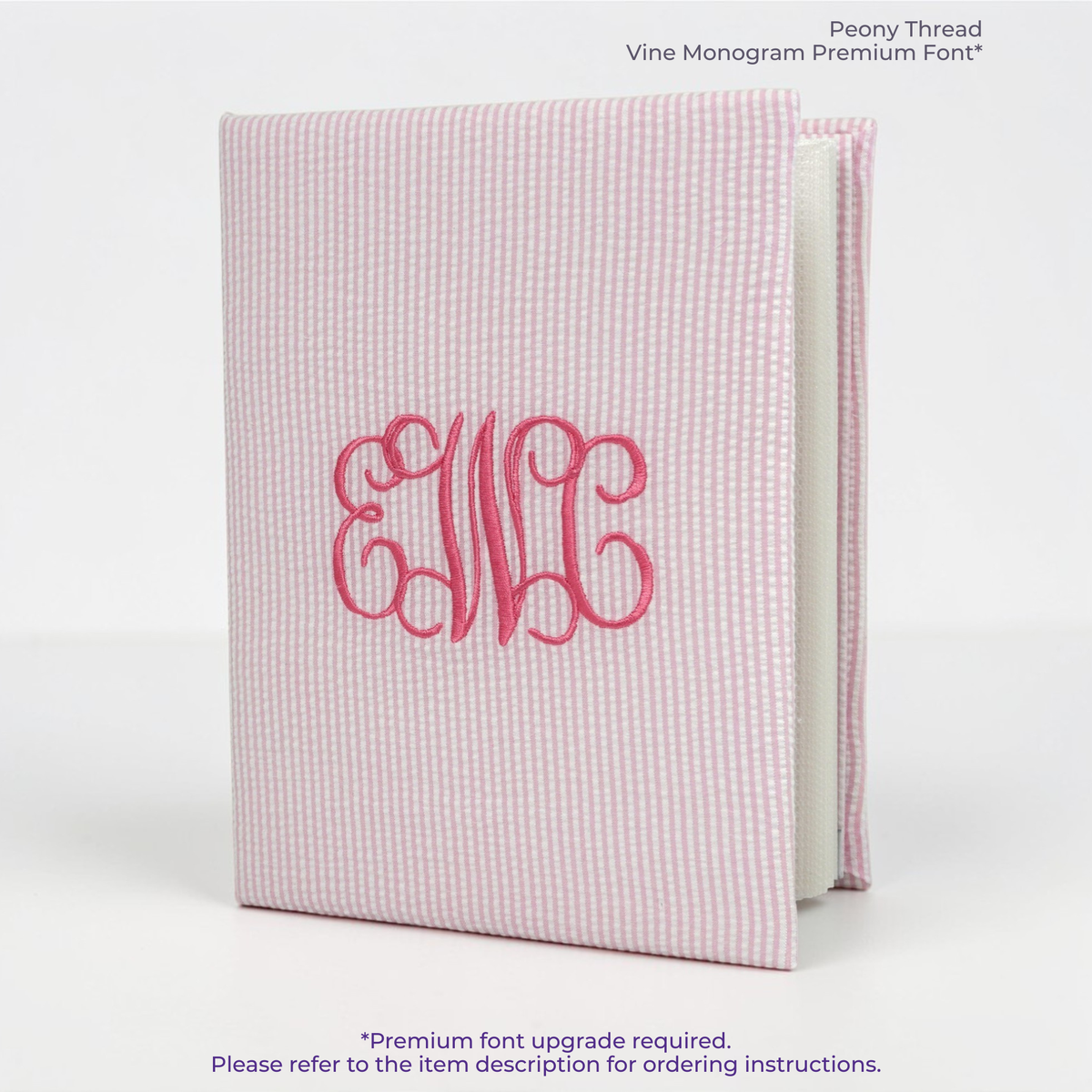 Seersucker Striped Cotton – Medium Hardbound Photo Album