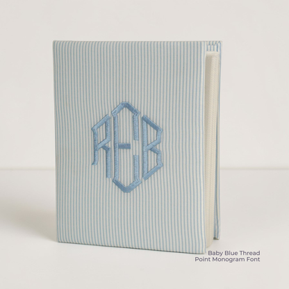 Seersucker Striped Cotton – Medium Hardbound Photo Album