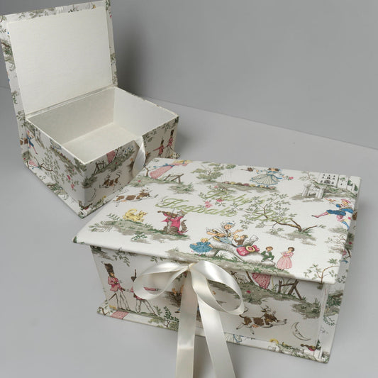Over the Moon Nursery Rhyme Toile Toile - Medium Keepsake Box