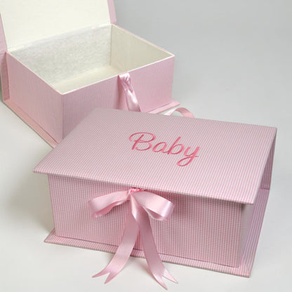 Seersucker Check Cotton - Medium Keepsake Box
