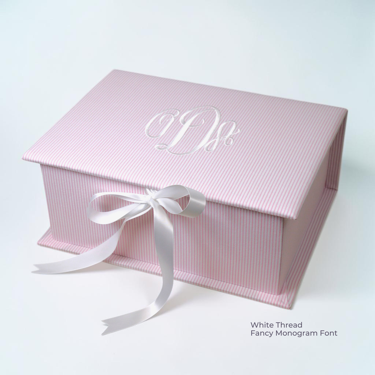 Seersucker Striped Cotton - Medium Keepsake Box