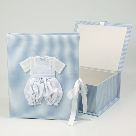 Swiss Batiste Jumper on Seersucker Check  - Medium Keepsake Box