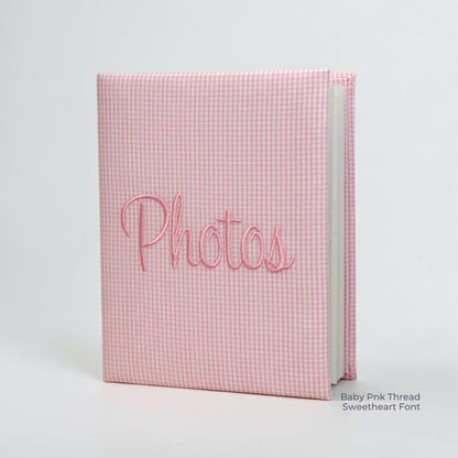 Seersucker Check Cotton – Medium Hardbound Photo Album