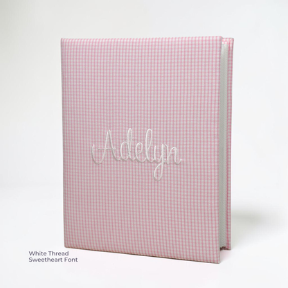 Seersucker Check Cotton – Medium Hardbound Photo Album