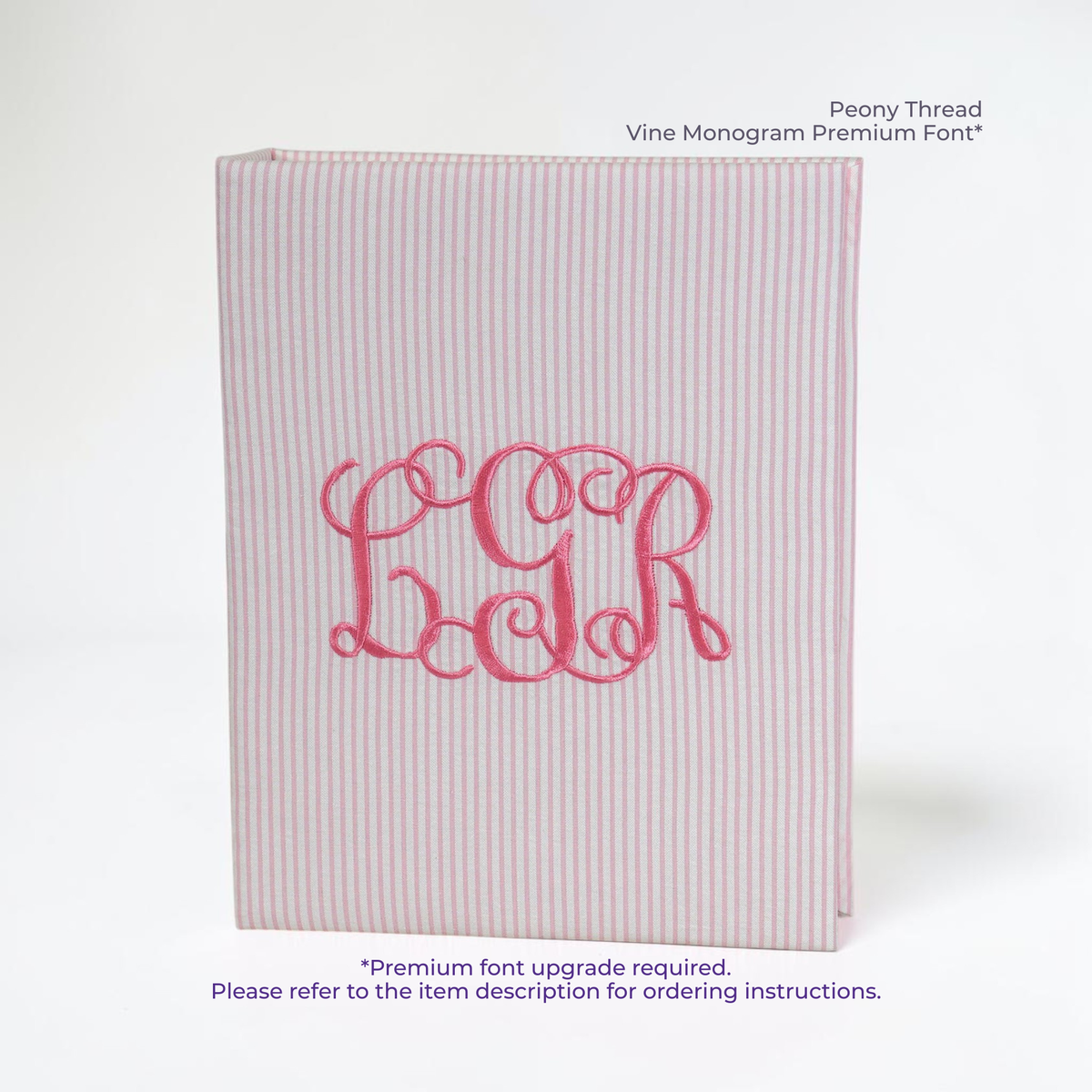 Seersucker Striped Cotton – Medium Hardbound Photo Album