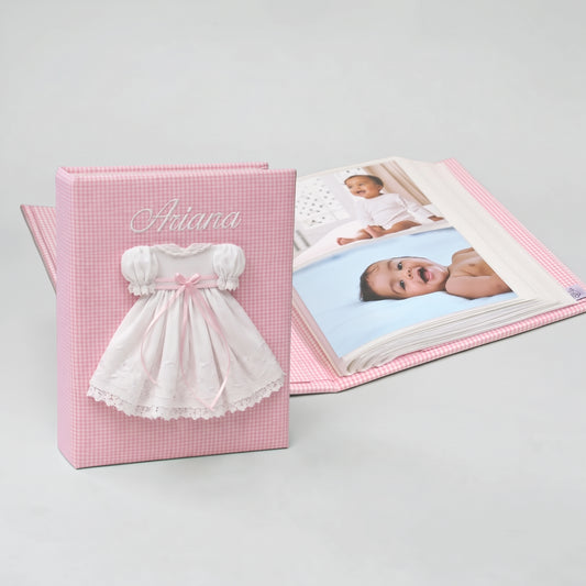 Swiss Batiste Dress on Seersucker Check – Medium Hardbound Photo Album