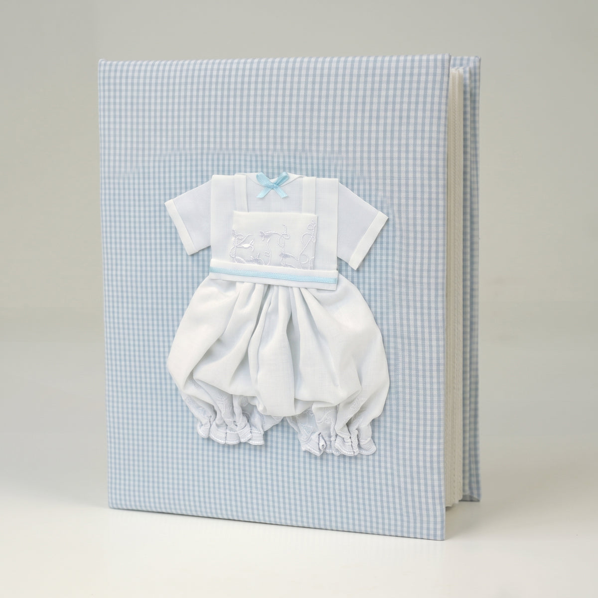 Swiss Batiste Jumper on Seersucker Check – Medium Hardbound Photo Album