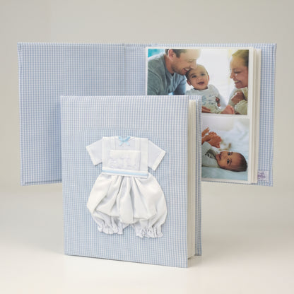 Swiss Batiste Jumper on Seersucker Check – Medium Hardbound Photo Album