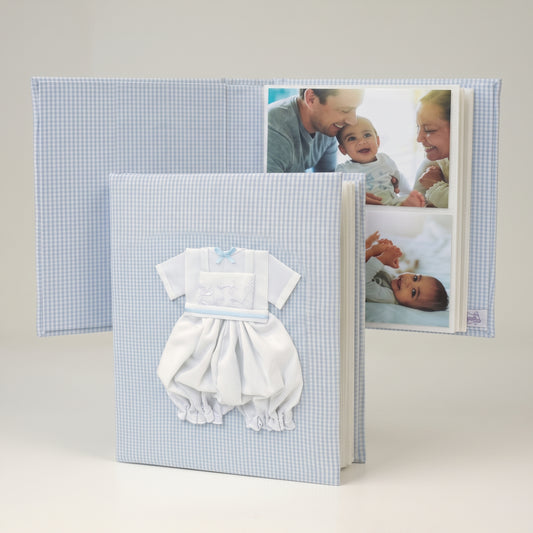 Swiss Batiste Jumper on Seersucker Check – Medium Hardbound Photo Album