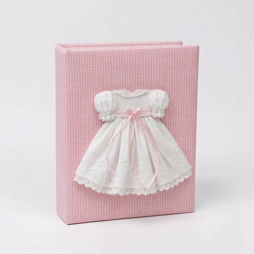 Swiss Batiste Dress on Seersucker Check – Medium Hardbound Photo Album