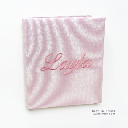Seersucker Striped Cotton – Baby Memory Book
