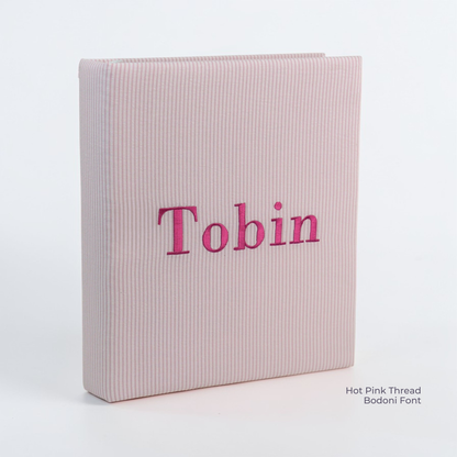 Seersucker Striped Cotton – Baby Memory Book