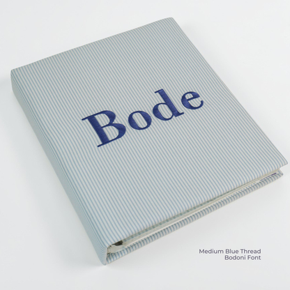 Seersucker Striped Cotton – Baby Memory Book