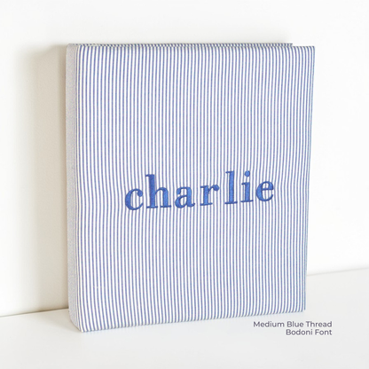 Seersucker Striped Cotton – Baby Memory Book