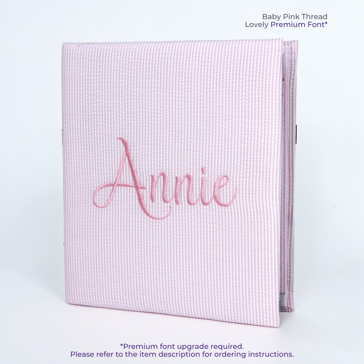 Seersucker Striped Cotton – Baby Memory Book