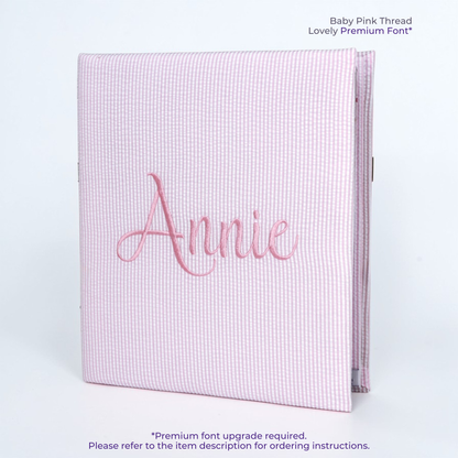 Seersucker Striped Cotton – Baby Memory Book