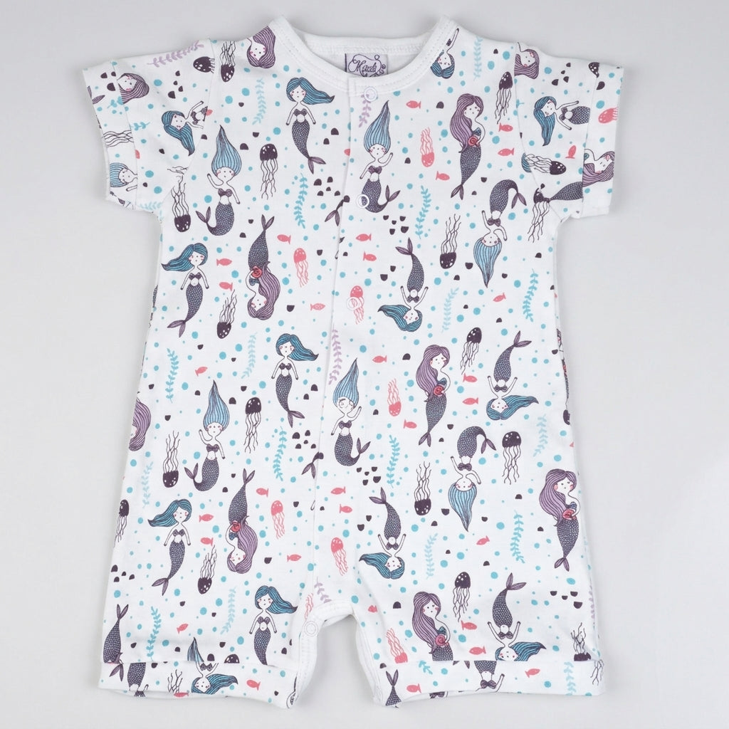 Mermaid Pima Cotton Baby Romper