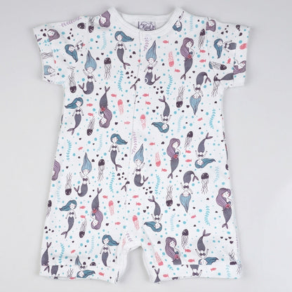 Mermaid Pima Cotton Baby Romper