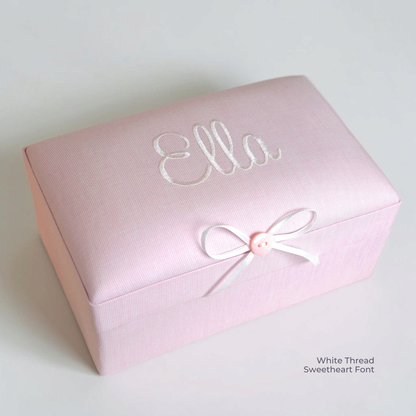Micro Stripe Cotton – Small Baby Keepsake Box