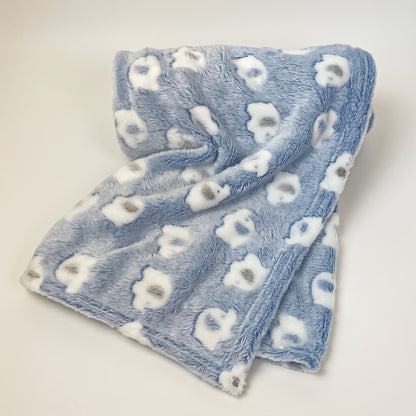 Elephant Print Plush Baby Blanket