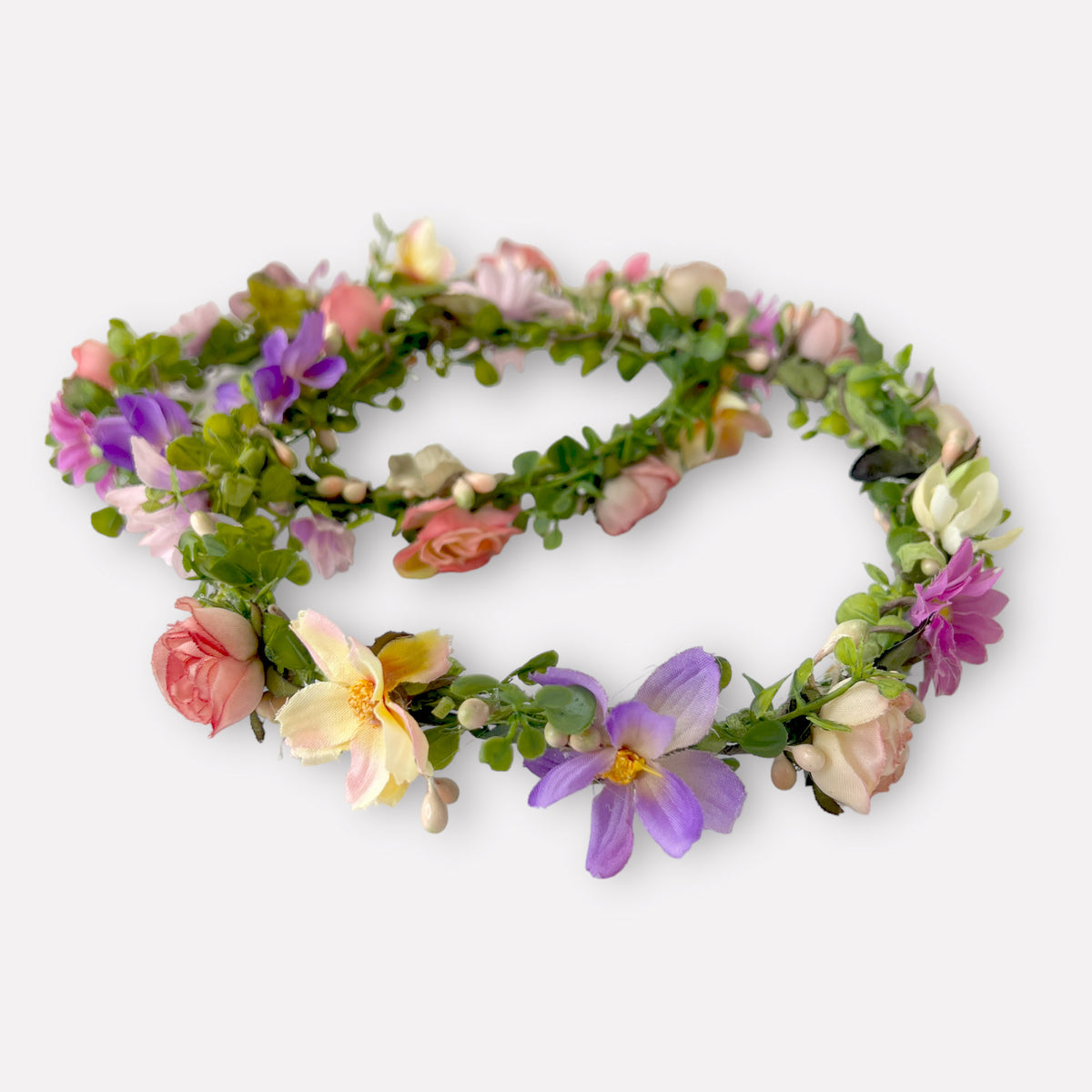 Multi Color Flower Head Crown - Adult & Child Options