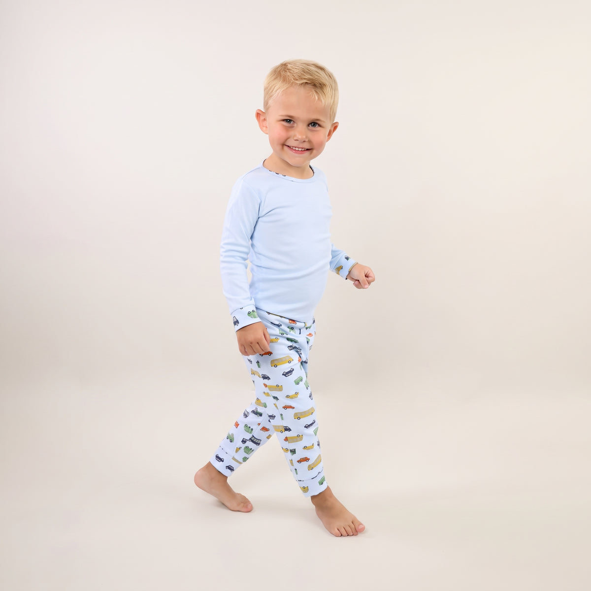 Automobiles Pima Cotton Long Sleeve Shirt & Pant Set