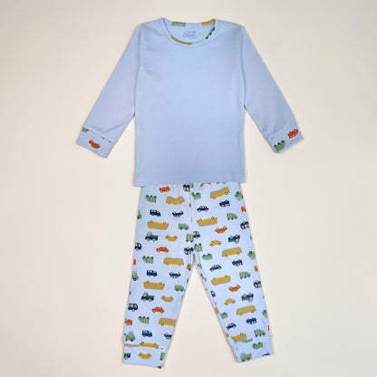 Automobiles Pima Cotton Long Sleeve Shirt & Pant Set