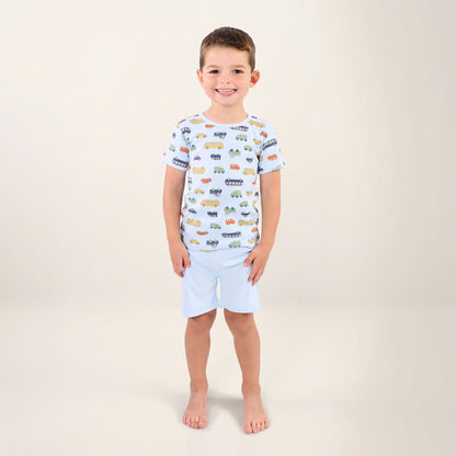 Automobiles Pima Cotton Short Sleeve Shirt & Shorts Set