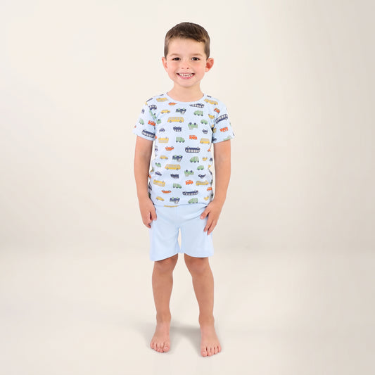 Automobiles Pima Cotton Short Sleeve Shirt & Shorts Set