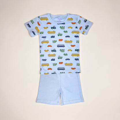 Automobiles Pima Cotton Short Sleeve Shirt & Shorts Set
