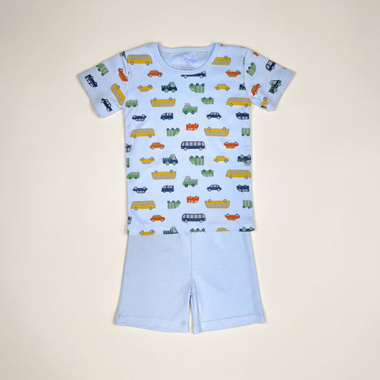 Automobiles Pima Cotton Short Sleeve Shirt & Shorts Set