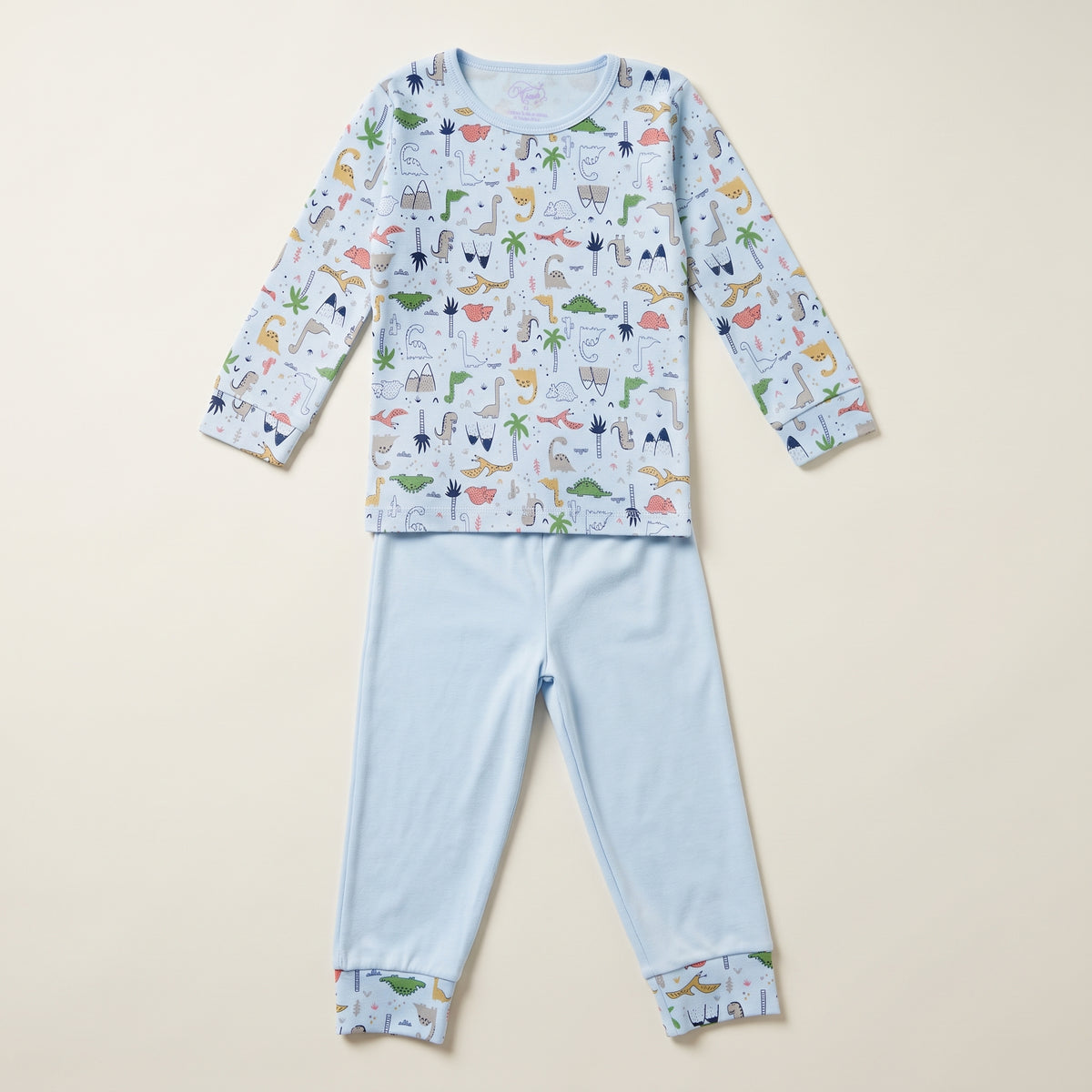 Dinosaur Pima Cotton Long Sleeve Shirt & Pant Set