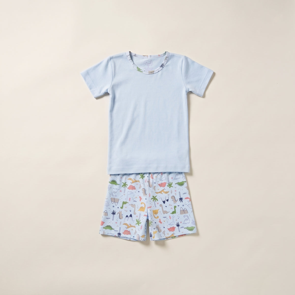 Dinosaurs Pima Cotton Short Sleeve Shirt & Shorts Set