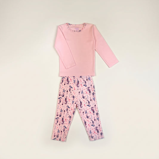 Mermaids Pima Cotton Long Sleeve Shirt & Pant Set