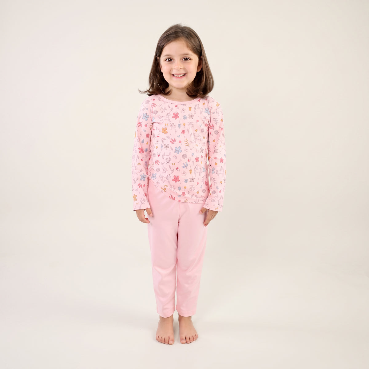 Unicorns Pima Cotton Long Sleeve Shirt & Pant Set