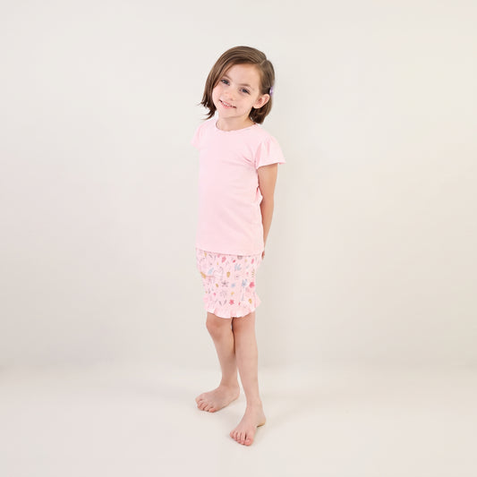 Unicorns Pima Cotton Short Sleeve Shirt & Shorts Set