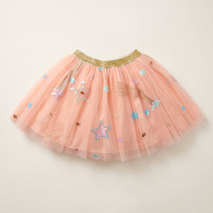 Peach Tutu with Multicolor Stars
