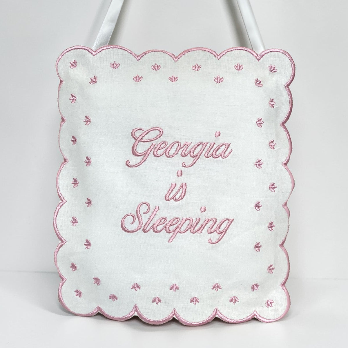 Personalized  Baby Sleeping Hanging Sign Pillow