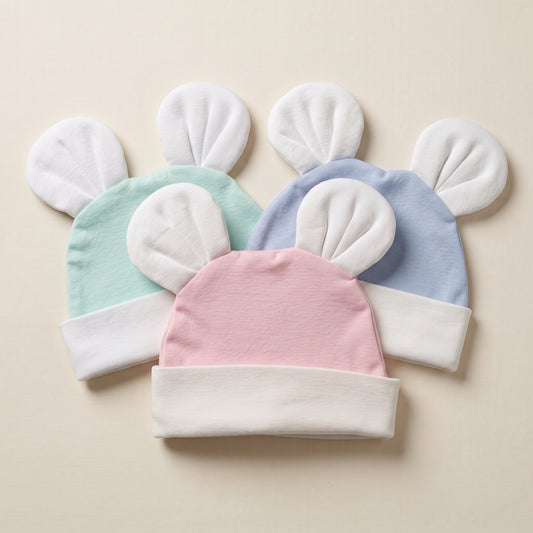 Pima Cotton Mouse Ears Baby Beanie