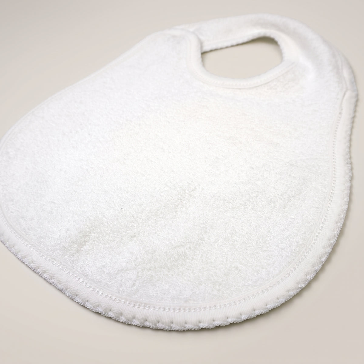 White Pima Cotton Baby Bib